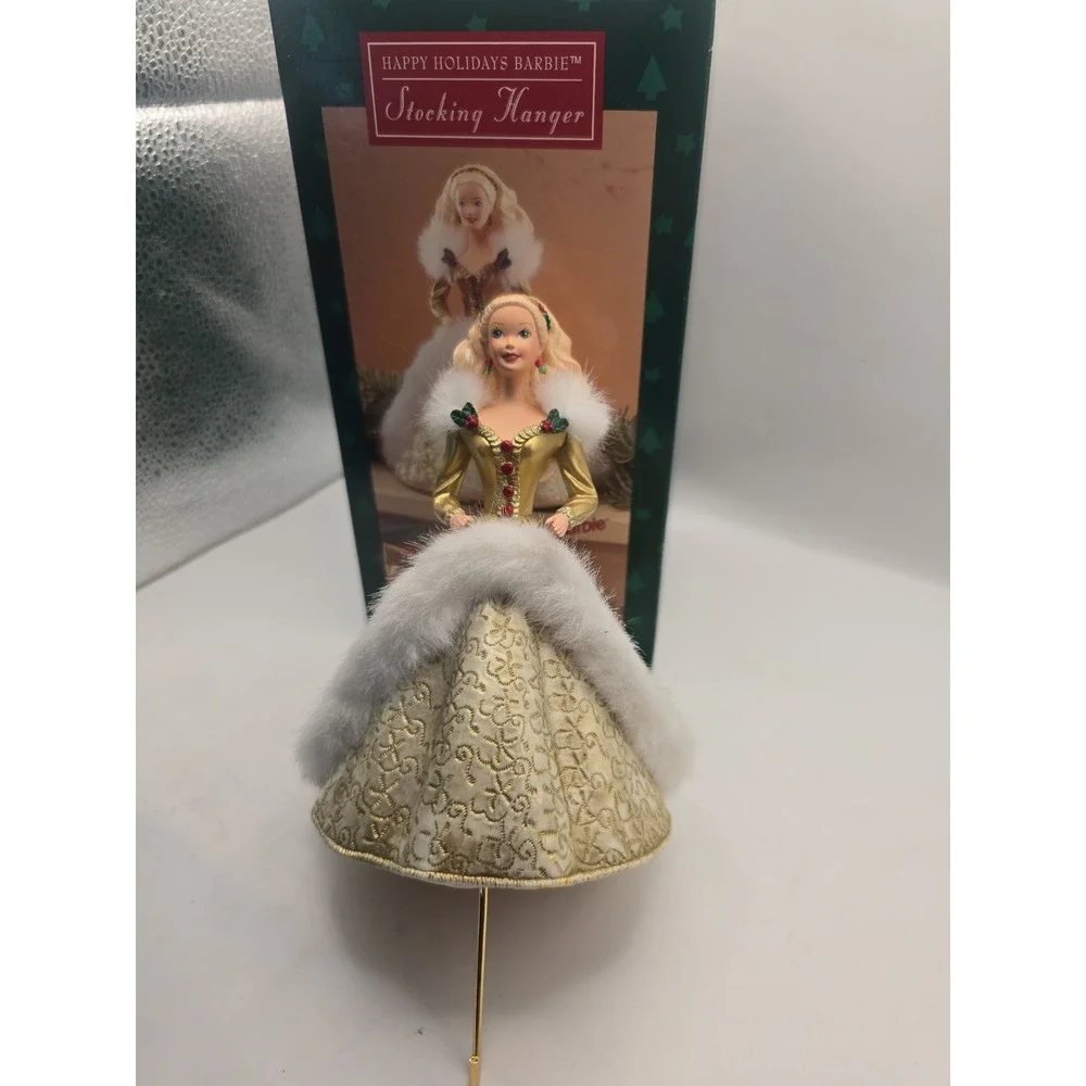 Hallmark Happy Holidays Barbie 1995 Stocking Hanger